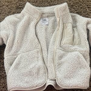 Athleta Kids White Sherpa Puffer Jacket